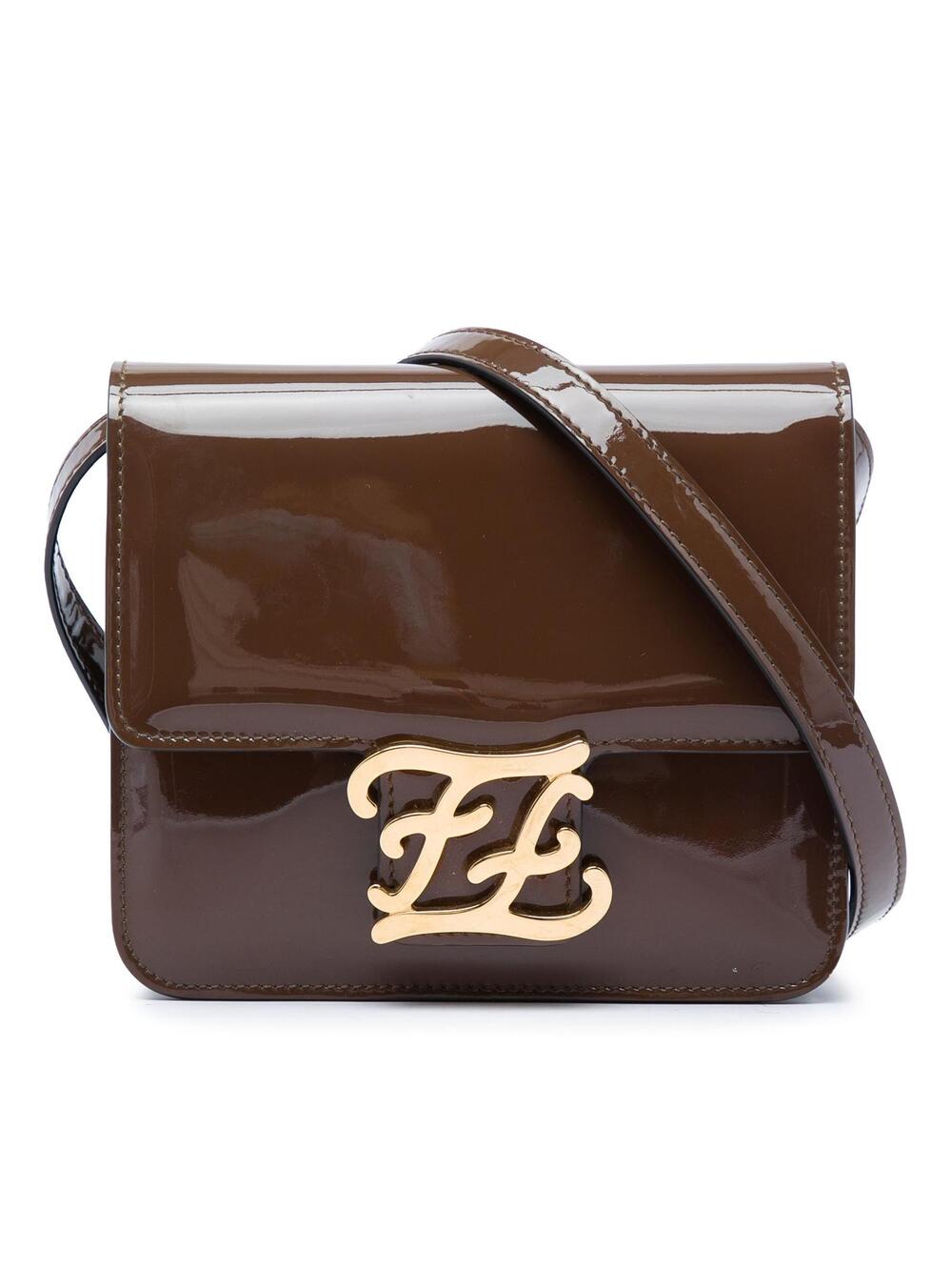 Fendi Patent Karligraphy Crossbody Pre- #343434F61B